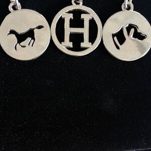 Hermes Silver Metal Cadena Charms from bag charm Keychain key clip.